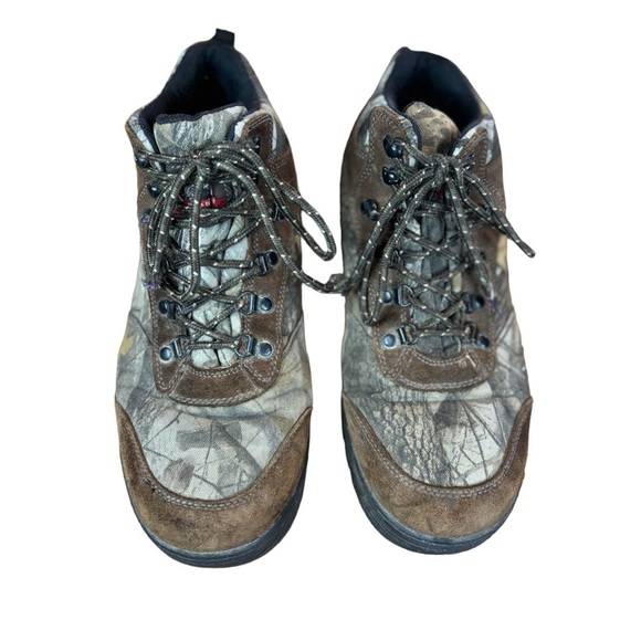 Brahma Trophy Waterproof Hiking Boots Size 12 Mossy Oak Camo and Brown Suede - Picture 2 of 12